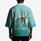 Sao Vincente Cabo Verde Kimono Map With Sea Turtle African Pattern