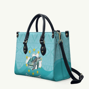 Sao Vincente Cabo Verde Leather Bag Map With Sea Turtle African Pattern