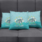 Sao Vincente Cabo Verde Pillow Cover Map With Sea Turtle African Pattern