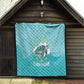 Sao Vincente Cabo Verde Quilt Map With Sea Turtle African Pattern