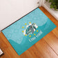 Sao Vincente Cabo Verde Rubber Doormat Map With Sea Turtle African Pattern