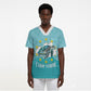 Sao Vincente Cabo Verde Scrub Top Map With Sea Turtle African Pattern