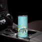 Sao Vincente Cabo Verde Skinny Tumbler Map With Sea Turtle African Pattern