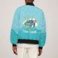 Sao Vincente Cabo Verde Sleeve Zip Bomber Jacket Map With Sea Turtle African Pattern
