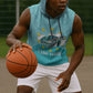 Sao Vincente Cabo Verde Sleeveless Hoodie Map With Sea Turtle African Pattern