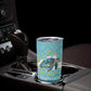 Sao Vincente Cabo Verde Tumbler Cup Map With Sea Turtle African Pattern