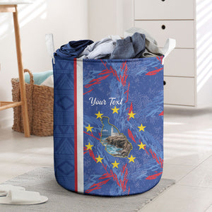 Personalized Santiago Cabo Verde Laundry Basket Map With Farol de Dona Maria Pia
