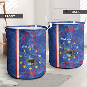 Personalized Santiago Cabo Verde Laundry Basket Map With Farol de Dona Maria Pia