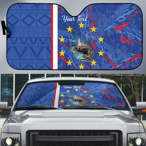 Personalized Santiago Cabo Verde Auto Sun Shade Map With Farol de Dona Maria Pia