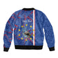 Personalized Santiago Cabo Verde Bomber Jacket Map With Farol de Dona Maria Pia