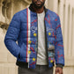 Personalized Santiago Cabo Verde Bomber Puffer Jacket Map With Farol de Dona Maria Pia