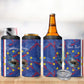 Personalized Santiago Cabo Verde 4 in 1 Can Cooler Tumbler Map With Farol de Dona Maria Pia