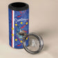 Personalized Santiago Cabo Verde 4 in 1 Can Cooler Tumbler Map With Farol de Dona Maria Pia