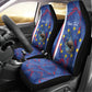 Personalized Santiago Cabo Verde Car Seat Cover Map With Farol de Dona Maria Pia