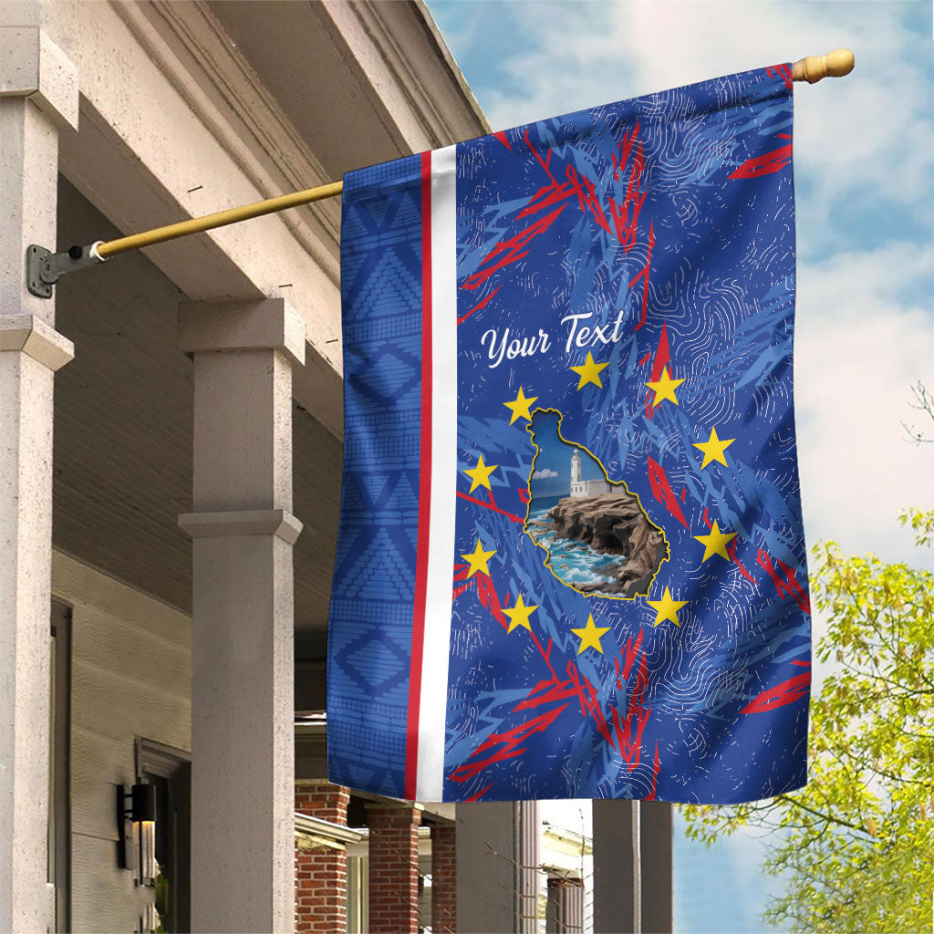 Personalized Santiago Cabo Verde Garden Flag Map With Farol de Dona Maria Pia