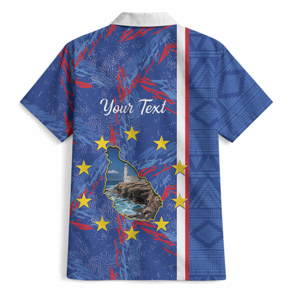 Personalized Santiago Cabo Verde Hawaiian Shirt Map With Farol de Dona Maria Pia