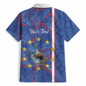 Personalized Santiago Cabo Verde Hawaiian Shirt Map With Farol de Dona Maria Pia