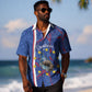 Personalized Santiago Cabo Verde Hawaiian Shirt Map With Farol de Dona Maria Pia