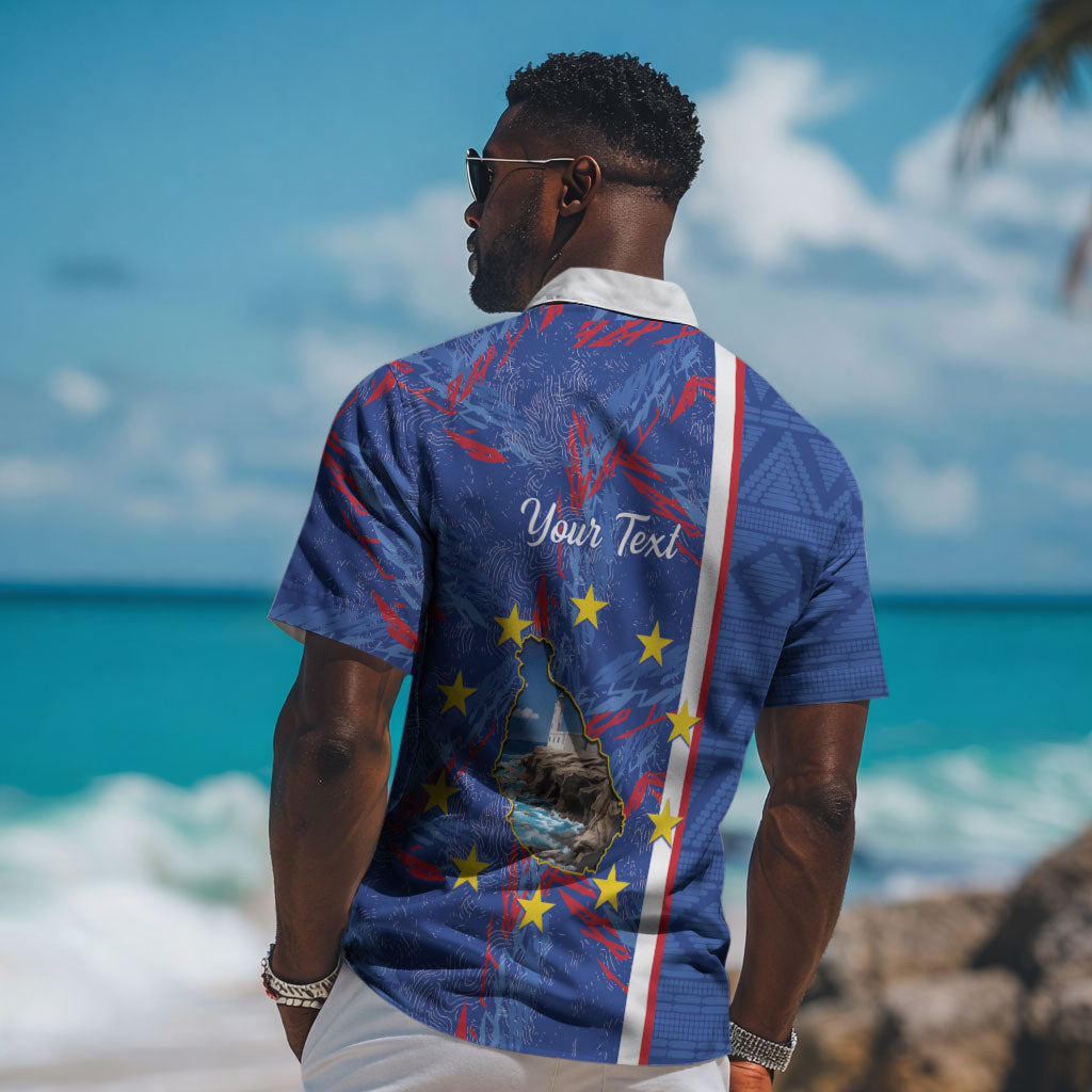 Personalized Santiago Cabo Verde Hawaiian Shirt Map With Farol de Dona Maria Pia