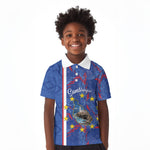 Personalized Santiago Cabo Verde Kid Polo Shirt Map With Farol de Dona Maria Pia