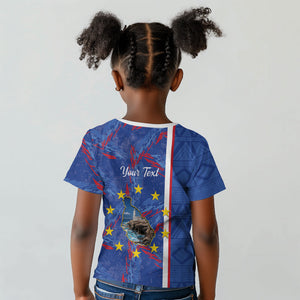 Personalized Santiago Cabo Verde Kid T shirt Map With Farol de Dona Maria Pia