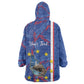 Personalized Santiago Cabo Verde Kid Wearable Blanket Hoodie Map With Farol de Dona Maria Pia