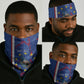 Personalized Santiago Cabo Verde Neck Gaiter Map With Farol de Dona Maria Pia