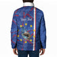 Personalized Santiago Cabo Verde Padded Jacket Map With Farol de Dona Maria Pia
