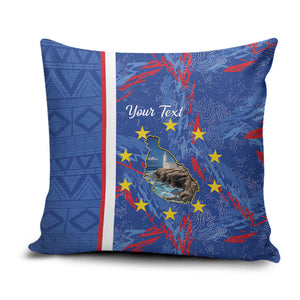 Personalized Santiago Cabo Verde Pillow Cover Map With Farol de Dona Maria Pia