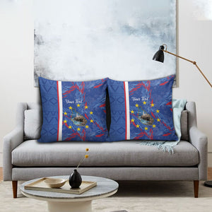 Personalized Santiago Cabo Verde Pillow Cover Map With Farol de Dona Maria Pia