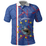 Personalized Santiago Cabo Verde Polo Shirt Map With Farol de Dona Maria Pia