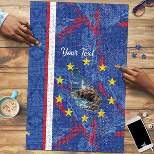 Personalized Santiago Cabo Verde Puzzle Map With Farol de Dona Maria Pia