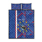 Personalized Santiago Cabo Verde Quilt Bed Set Map With Farol de Dona Maria Pia