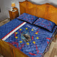 Personalized Santiago Cabo Verde Quilt Bed Set Map With Farol de Dona Maria Pia