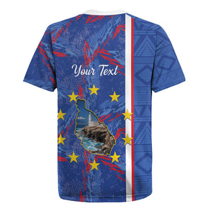 Personalized Santiago Cabo Verde Rugby Jersey Map With Farol de Dona Maria Pia