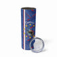 Personalized Santiago Cabo Verde Skinny Tumbler Map With Farol de Dona Maria Pia