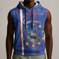 Personalized Santiago Cabo Verde Sleeveless Hoodie Map With Farol de Dona Maria Pia