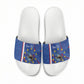 Personalized Santiago Cabo Verde Slide Sandals Map With Farol de Dona Maria Pia
