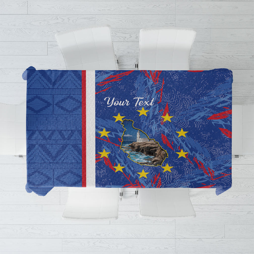 Personalized Santiago Cabo Verde Tablecloth Map With Farol de Dona Maria Pia