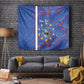 Personalized Santiago Cabo Verde Tapestry Map With Farol de Dona Maria Pia