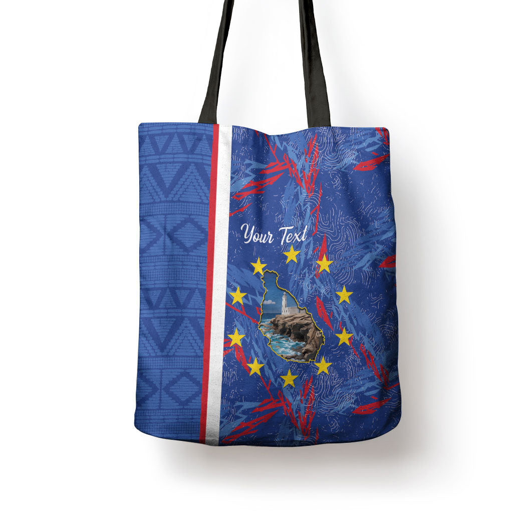 Personalized Santiago Cabo Verde Tote Bag Map With Farol de Dona Maria Pia