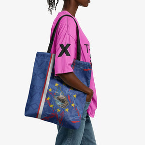 Personalized Santiago Cabo Verde Tote Bag Map With Farol de Dona Maria Pia