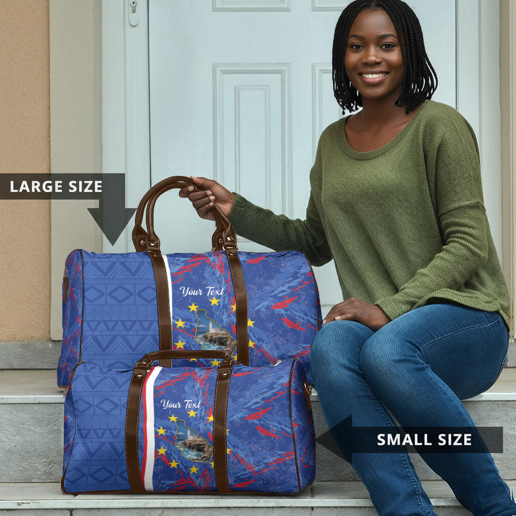 Personalized Santiago Cabo Verde Travel Bag Map With Farol de Dona Maria Pia