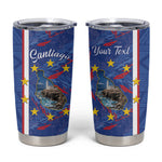 Personalized Santiago Cabo Verde Tumbler Cup Map With Farol de Dona Maria Pia