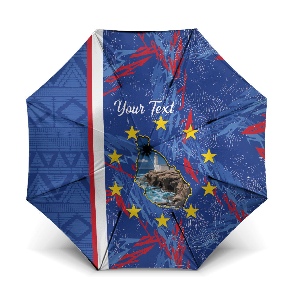 Personalized Santiago Cabo Verde Umbrella Map With Farol de Dona Maria Pia