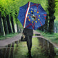 Personalized Santiago Cabo Verde Umbrella Map With Farol de Dona Maria Pia