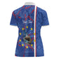 Personalized Santiago Cabo Verde Women Polo Shirt Map With Farol de Dona Maria Pia