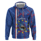 Personalized Santiago Cabo Verde Zip Hoodie Map With Farol de Dona Maria Pia
