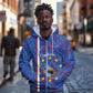 Personalized Santiago Cabo Verde Zip Hoodie Map With Farol de Dona Maria Pia