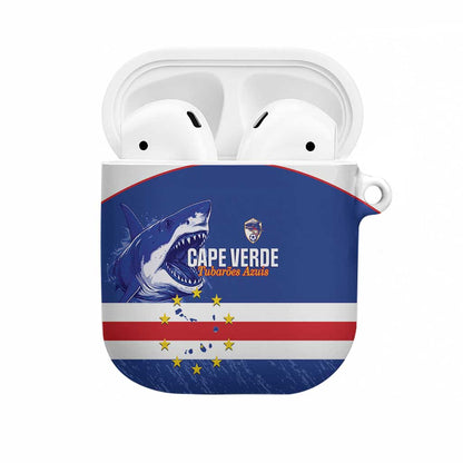 Cape Verde Football AirPods Case Come On Tubaroes Azuis Shark